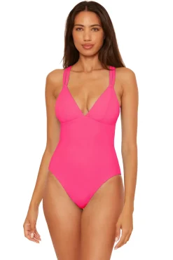 Becca by Rebecca Virtue Plunge|One Pieces-Abigail Reversible One Piece Swimsuit
