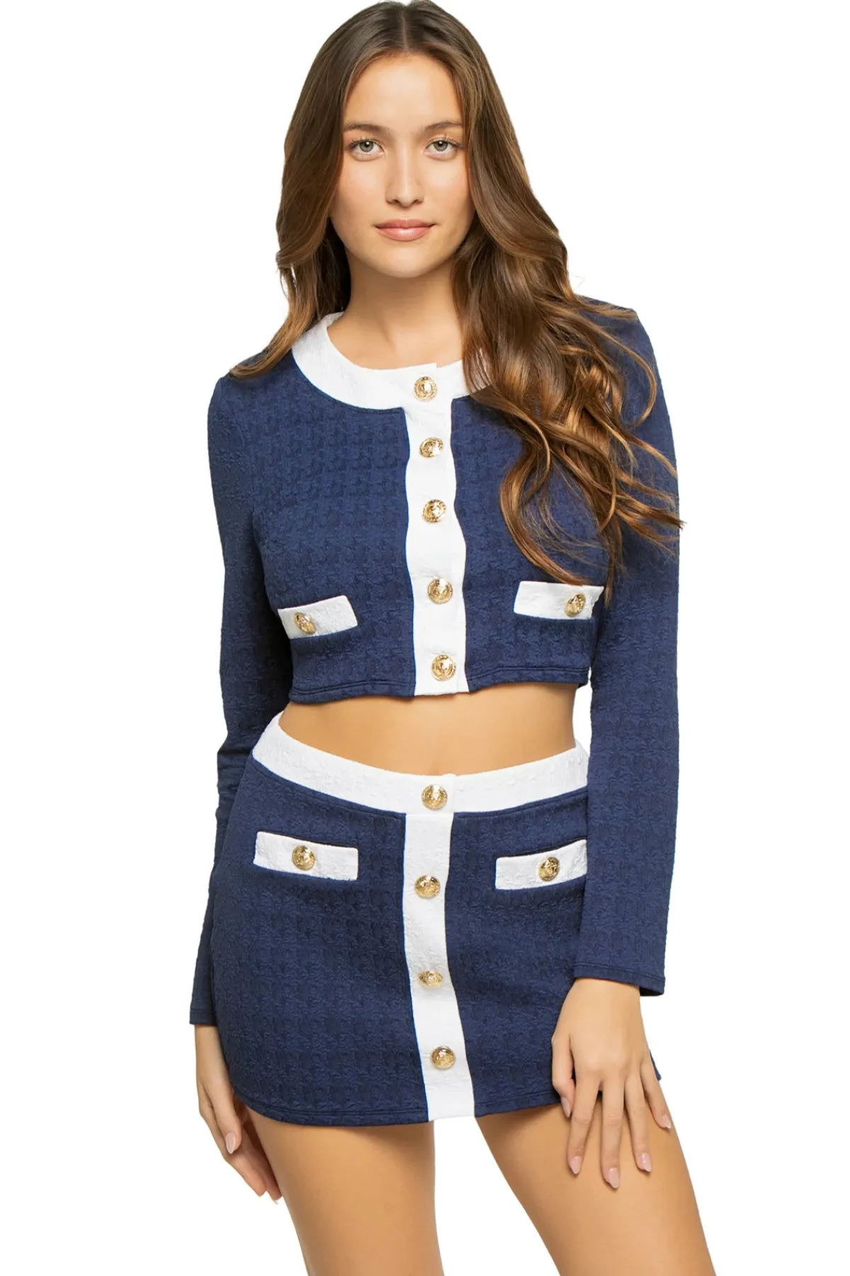 L'Agence Tops|Matching Sets-Adaline Colorblock Swim Cardigan