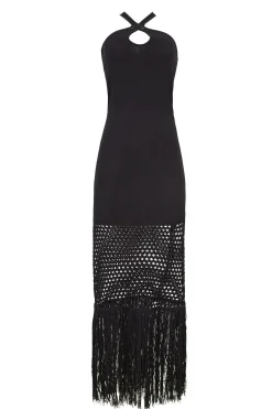 PQ Swim Sundresses-Adrienna Crochet Maxi Dress
