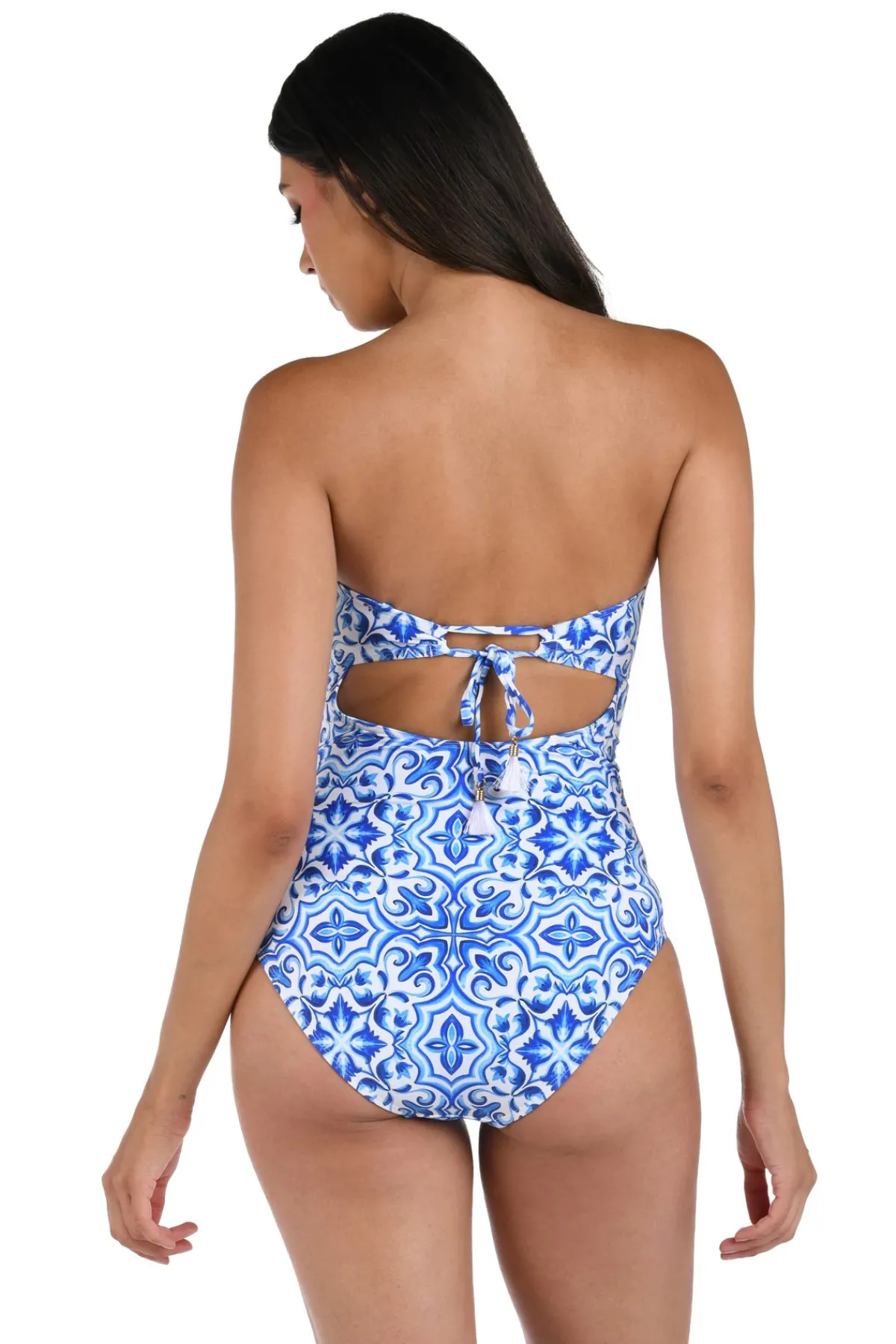 La Blanca Bandeau|One Pieces-Alboran Sea Bandeau One Piece Swimsuit