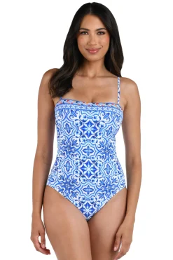 La Blanca Bandeau|One Pieces-Alboran Sea Bandeau One Piece Swimsuit