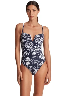 Lauren Ralph Lauren One Pieces-Allora Floral V-Wire One Piece Swimsuit