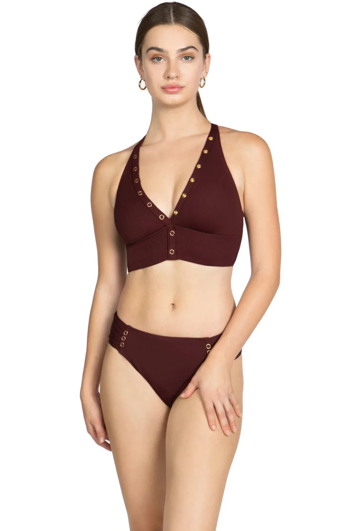 Robin Piccone Triangle|Bikinis-Amy Banded Triangle Bikini Top