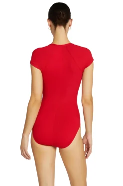 Robin Piccone One Pieces-Amy Ribbed Raglan One Piece Swimsuit