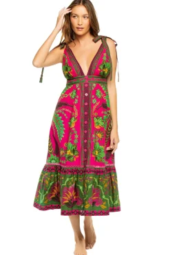 Farm Rio Sundresses-Ana Tapestry Midi Dress