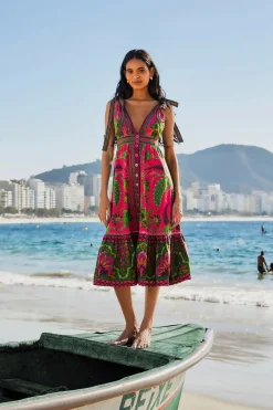Farm Rio Sundresses-Ana Tapestry Midi Dress