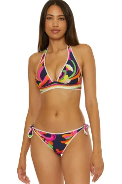 Trina Turk Triangle|Halter-Anniversary Stripe Triangle Bikini Top