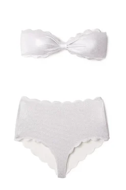 Marysia Bandeau|Bikinis-Antibes Sweetheart Scalloped Bandeau Bikini Top