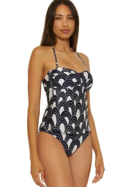 Trina Turk Halter|Bandeau-Arches Bandeau Tankini Top