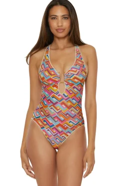Becca by Rebecca Virtue Plunge|One Pieces-Ariyah Plunge One Piece Swimsuit