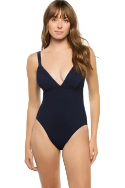 Karla Colletto Plunge|One Pieces-Arlo Underwire One Piece Swimsuit