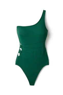 Cerulean Sea Monokini / Cut Out|Asymmetrical-Asymmetrical Cutout One Piece Swimsuit
