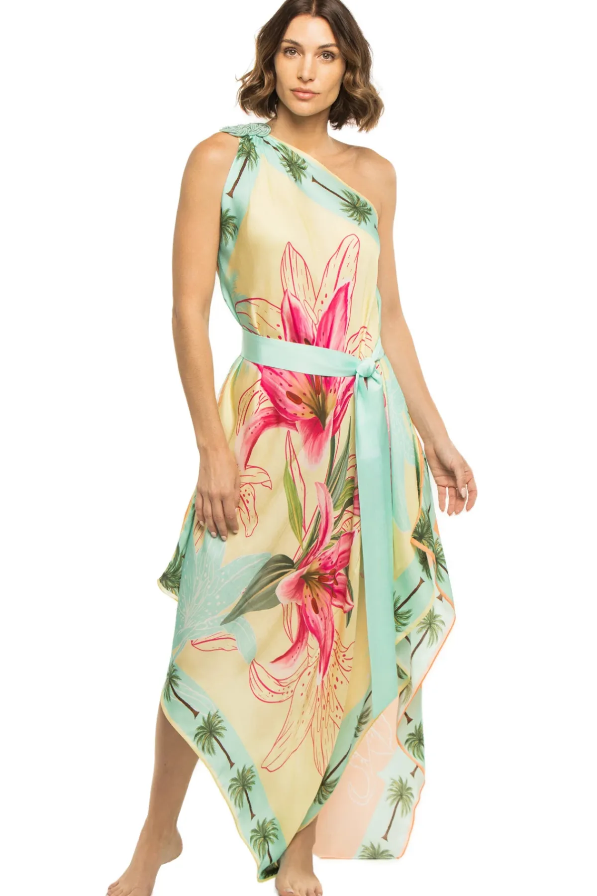 Verandah Sundresses-Asymmetrical Maxi Dress