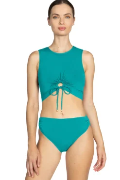 Robin Piccone High Neck|Bikinis-Aubrey High Neck Bikini Top