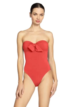 Robin Piccone High Leg|Bandeau-Ava Bandeua One Piece Swimsuit