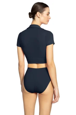 Robin Piccone Bikinis-Ava Collared Bikini Top
