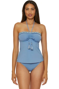 Lucky Brand Halter|Bandeau-Bandeau Tankini Top