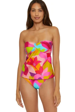 Trina Turk Halter|Bandeau-Bandeau Tankini Top