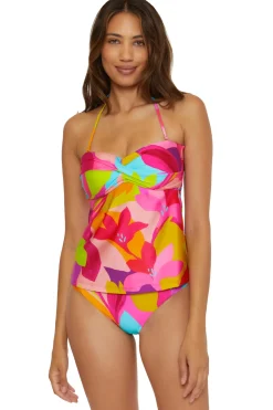Trina Turk Halter|Bandeau-Bandeau Tankini Top