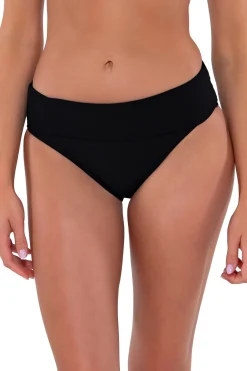 Sunsets High Waist|Bikinis-Banded Foldover High Waist Bikini Bottom