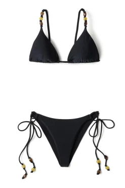 Seafolly Tie Side|Brazilian / Cheeky-Beaded Brazilian Bikini Bottom