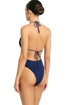 Bond-Eye Monokini / Cut Out|High Leg-Beaded Fowler One Piece Swimsuit