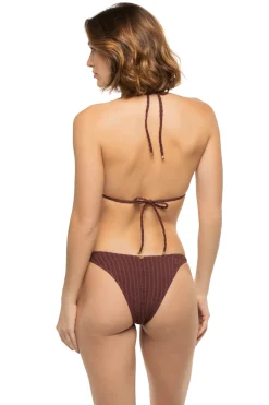 Despi Triangle|Halter-Beaded Ring Sliding Triangle Bikini Top