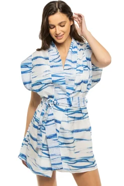 My Beachy Side Kimonos / Robes|Tunics-Belted Mini Caftan