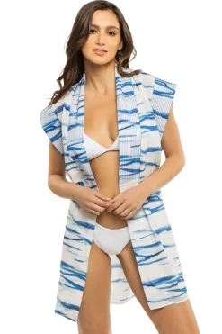 My Beachy Side Kimonos / Robes|Tunics-Belted Mini Caftan