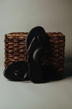 Solei Sea Footwear-Black Out Flip Flops