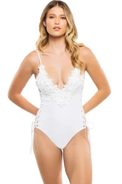 Capittana Plunge|One Pieces-Blanca Floral One Piece Swimsuit