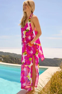 Trina Turk Sundresses-Bloom Mesh Maxi Dress