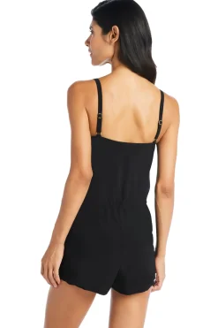 Beyond Control One Pieces-Blouson Romper One Piece Swimsuit