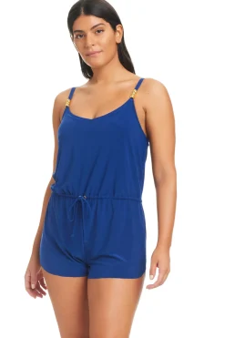 Beyond Control One Pieces-Blouson Romper One Piece Swimsuit