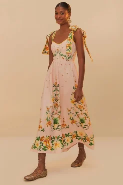 Farm Rio Sundresses-Botanical Beauty Midi Dress