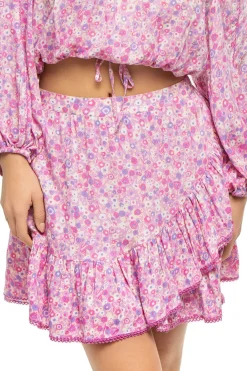 Poupette St Barth Matching Sets|Bottoms-Bova V Ruffle Mini Skirt
