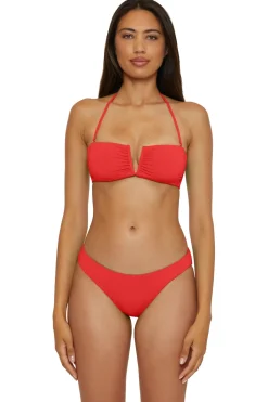 Becca by Rebecca Virtue Halter|Bandeau-Brinley Bandeau Bikini Top