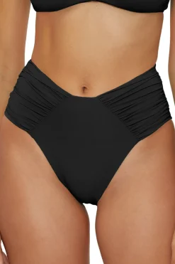 Becca by Rebecca Virtue High Leg|High Waist-Brinley High Waist Bikini Bottom