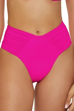 Becca by Rebecca Virtue High Leg|High Waist-Brinley High Waist Bikini Bottom