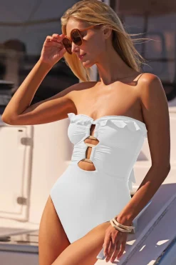 Soluna Halter|Bandeau-Buckle Up One Piece Swimsuit