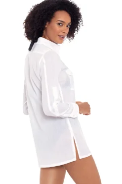 Lauren Ralph Lauren Shirt Dresses-Button Down Camp Shirt Dress