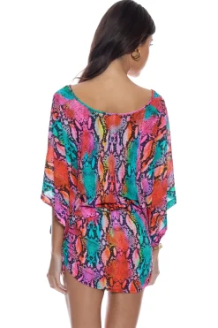 Luli Fama Sundresses-Cabana V-Neck Mini Dress