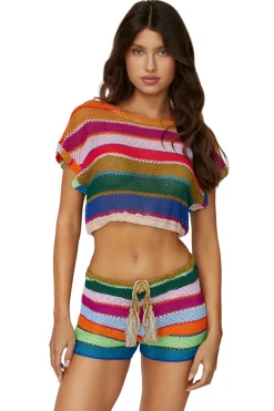 PQ Swim Tops-Renee Crochet Crop Top