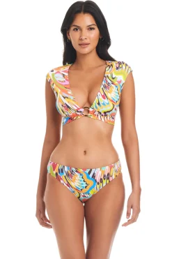 Bleu Rod Beattie Bikinis-Cap Sleeve Crop Bikini Top