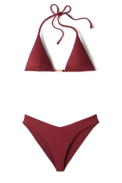 Summerful Triangle|Halter-Carmel Fixed Triangle Bikini Top