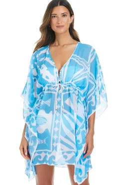Bleu Rod Beattie Tunics-Catch Of The Day Chiffon Caftan