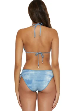 Becca by Rebecca Virtue Triangle|Halter-Cheryl Metallic Triangle Bikini Top
