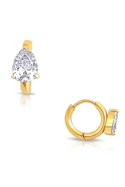 Ellie Vail Jewelry-Colette Pear Huggie Hoop Earring