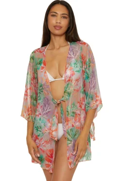 Becca by Rebecca Virtue Kimonos / Robes-Coral Reef Kimono