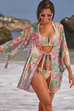 Becca by Rebecca Virtue Kimonos / Robes-Coral Reef Kimono